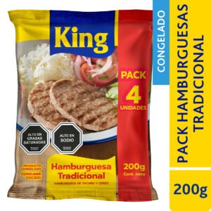Hamburguesa Tradicional Pack King 200grs